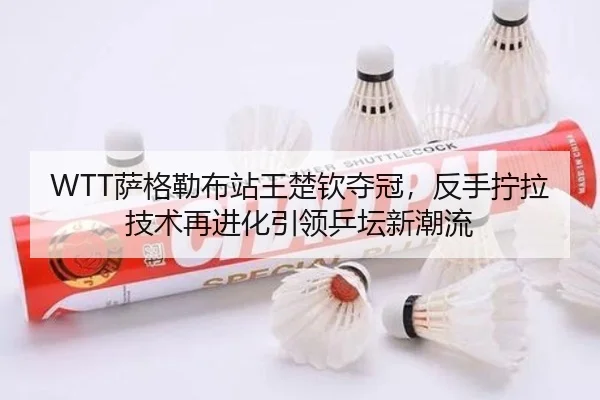WTT萨格勒布站王楚钦夺冠，反手拧拉技术再进化引领乒坛新潮流